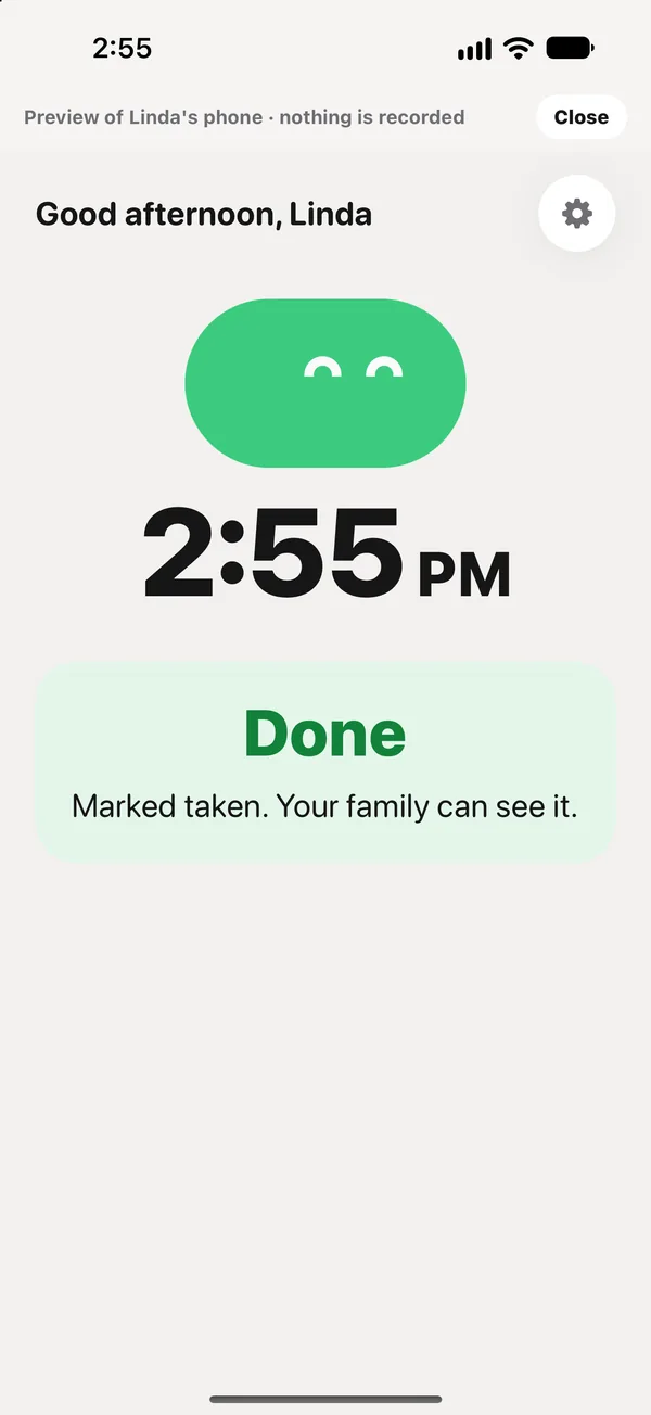 After tapping I took it